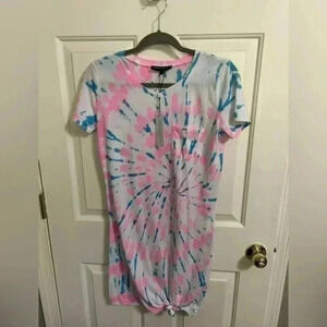 Generation Love Sunny Tie Dye Short Sleeve T-Shirt Style Mini Length Dress NWT L